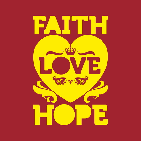 Bible typographic. Faih Hope Love.のイラスト素材