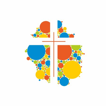 Church logo. Christian symbols. Jesus cross.のイラスト素材