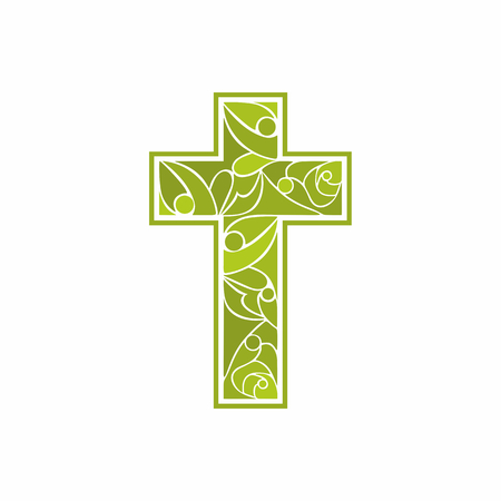 Church logo. Christian symbols. Jesus cross.のイラスト素材
