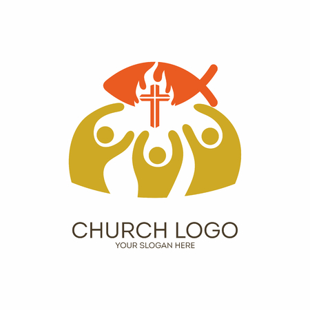 Church. Christian symbols. Unity in Jesus Christ.のイラスト素材