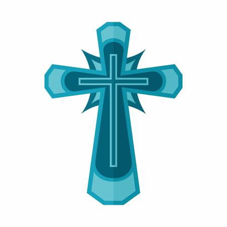Christian symbol. Cross of the Lord and Savior Jesus Christ.のイラスト素材