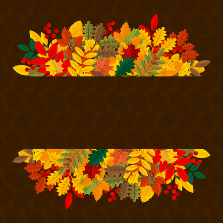 Elegant and beautiful autumn leaves and elements. Bright images for Thanksgiving Dayのイラスト素材