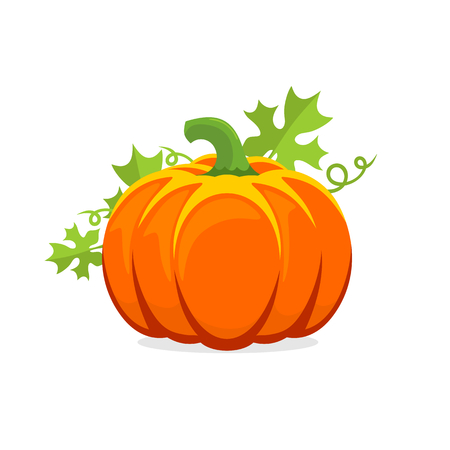 Logo and a pumpkin symbol for Thanksgiving.のイラスト素材