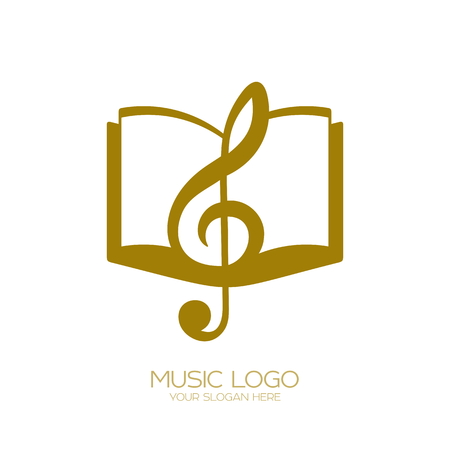 Music Treble clef and bookのイラスト素材