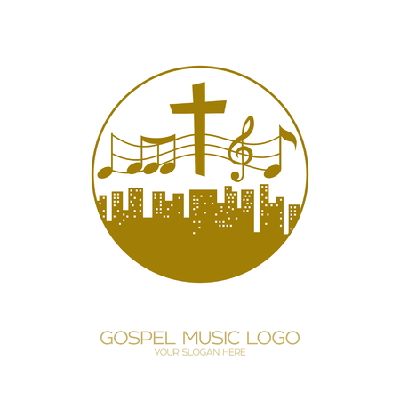 Music icon. Christian symbols. People of all nations and nationalities.のイラスト素材