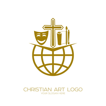 "Icon of the Christian creative team performing theatrical productions, poems, musicals.のイラスト素材