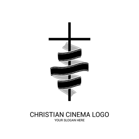 Christian cinema logo. Movie, conference, camp, festival, event.のイラスト素材