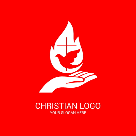 Church logo and biblical symbols. Jesus Christ, The Lord of Christのイラスト素材