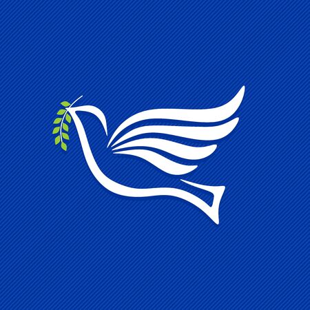 Dove, a symbol of peace and purity. The biblical symbol of the Holy Spirit.のイラスト素材
