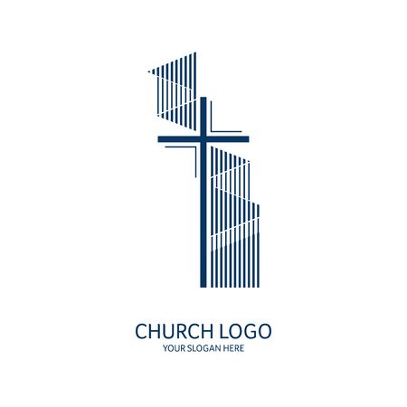 Church  . Christian symbols. Cross of the Lord and Savior Jesus Christ.のイラスト素材