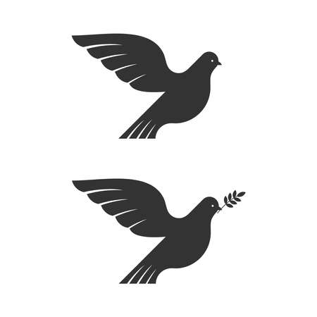 Dove, a symbol of peace and purity. The biblical symbol of the Holy Spirit.のイラスト素材
