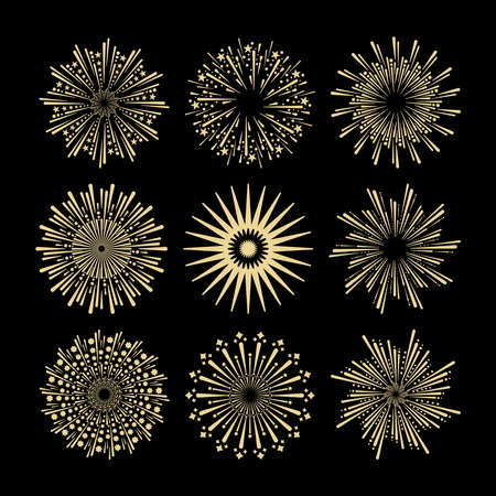 Fireworks and firecrackers, an explosion of energy and light.のイラスト素材