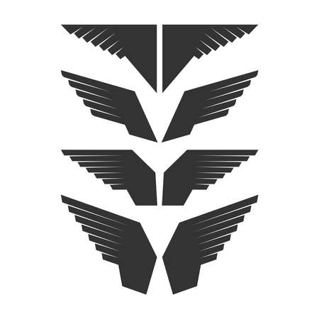 Vector set   of wings.のイラスト素材