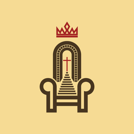 Christian illustration. Throne of the Lord and Savior Jesus Christ.のイラスト素材