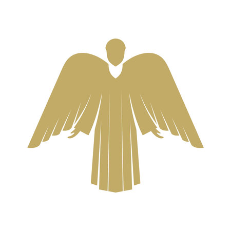 vector illustration. The angel is God's herald.のイラスト素材