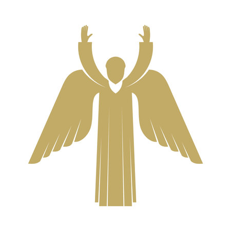 vector illustration. The angel is God's herald.のイラスト素材