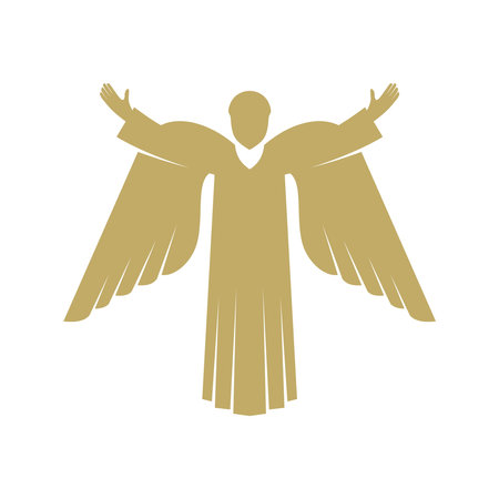 vector illustration. The angel is God's herald.のイラスト素材