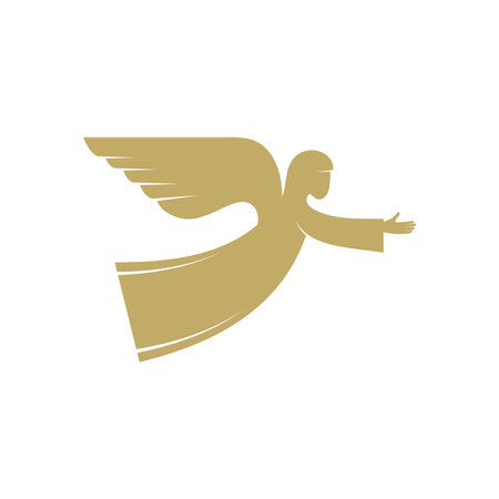 vector illustration. The angel is God's herald.のイラスト素材