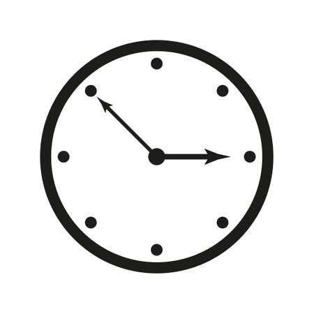 Clock icon. Simple clock icon. Wind clock icon. Clock icon isolated on white background.のイラスト素材