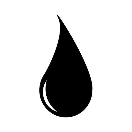 Drop icon. Vector drop icon. Oil drop simple icon. Oil droplet logo.のイラスト素材