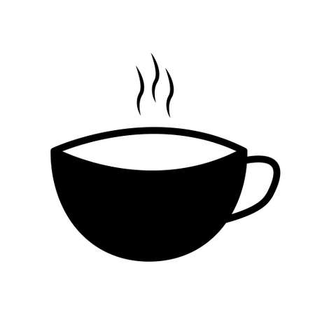 Coffee cup icon. Vector coffee cup icon. Coffee cup icon isolated on white background. Simple logo.のイラスト素材