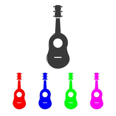 Guitar icon. Guitar vector icon isolated on white background. Guitar icons set.のイラスト素材