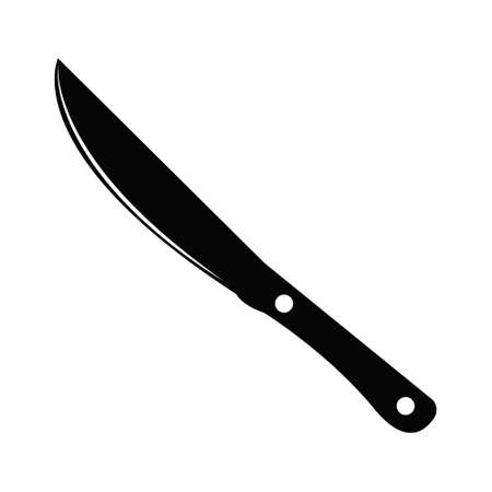 Knife icon. Knife vector icon Isolated on white background. Broaching kitchen knife icon. simple logo.のイラスト素材