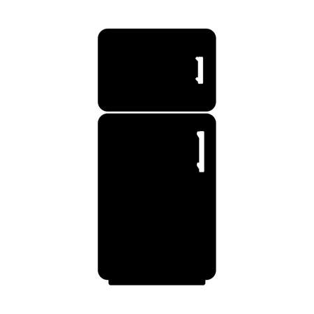 Vector icon of the refrigerator isolated on a white background.のイラスト素材