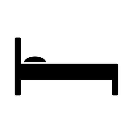 Vector bed icon isolated on a white background.のイラスト素材