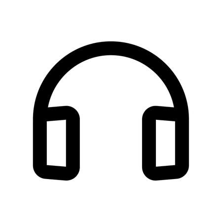 Vector icon headphones isolated on a white background.のイラスト素材