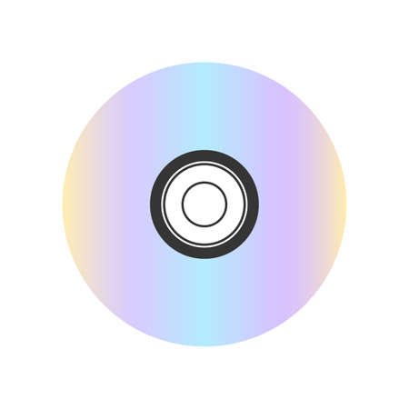 Vector CD icon. The CD icon is isolated on a white background.のイラスト素材