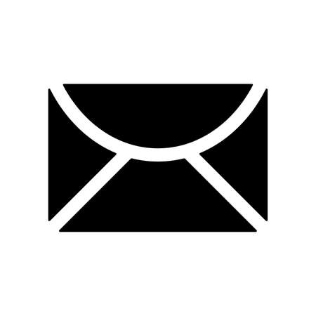 Mail icon. Vector icon of the postal envelope. Icon of the envelope isolated on a white background.のイラスト素材