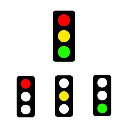 A traffic light icon. Vector icon of traffic lights.のイラスト素材