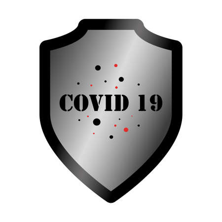 Coronavirus protection icon. Stop Covid-19 icon. Virus protection vector icon.のイラスト素材