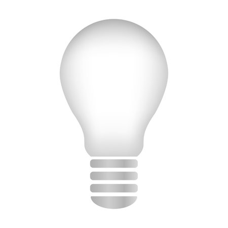 Light bulb vector icon. Realistic electric lamp icon. The symbol of idea, thinking, creativity. Icon for graphic design, interface. EPS.のイラスト素材