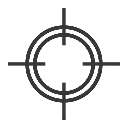 Target vector icon in flat style isolated on white background. Vector illustration.のイラスト素材
