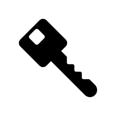 Key black icon. Simple trendy key vector icon in flat style. Icon isolated. Vector illustration.のイラスト素材