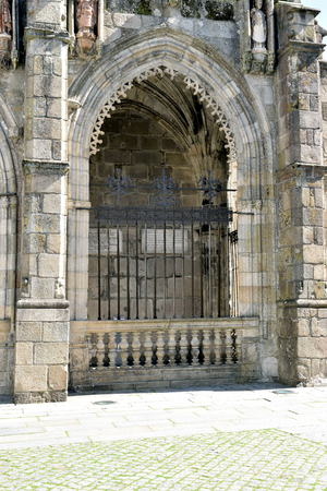 particular of the churchyard of the Cathedral of Bragaのeditorial素材