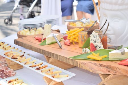 Selection of various Sicilian  cheeses and sausages