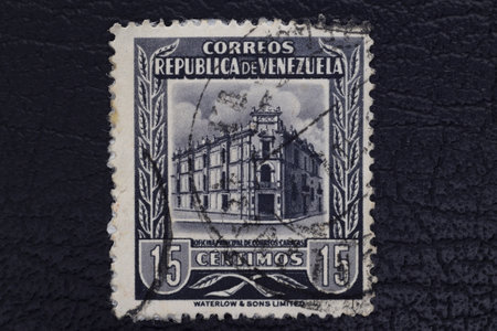 Valverde (CT), Italy - January 15, 2023: an old postage stamp from Venezuelaのeditorial素材