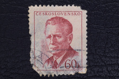 Valverde (CT), Italy - January 15, 2023: An old postage stamp from Czechoslovakiaのeditorial素材