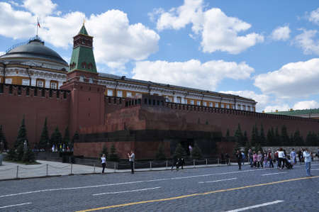 Panoramic view of Red Square and the mausoleum of VI Lenin. Moscow, Russia, May 22, 2021のeditorial素材