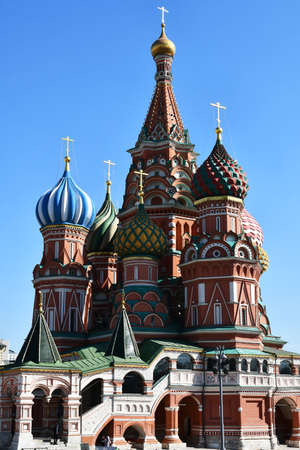 close-up. Basil's Cathedral on the red square of the Kremlin.の写真素材