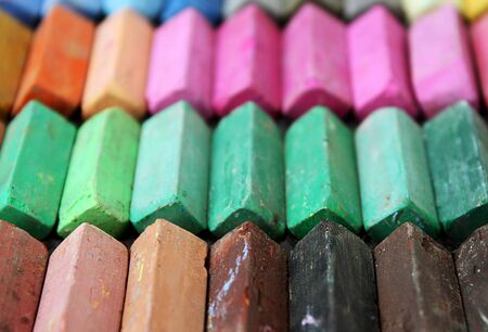 Color chalk pastelsの写真素材