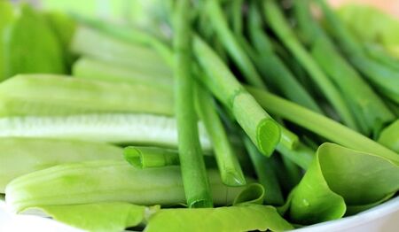 Onion slicesの写真素材