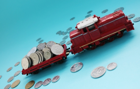 Background of different coinsの写真素材