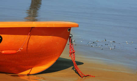 Orange lifeboatの写真素材