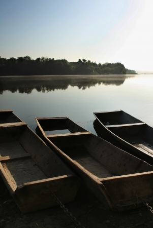Sunrise on the riverの写真素材
