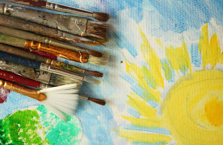 Painters brushesの写真素材