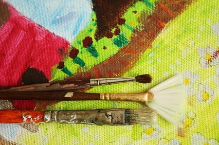 Painters brushesの写真素材